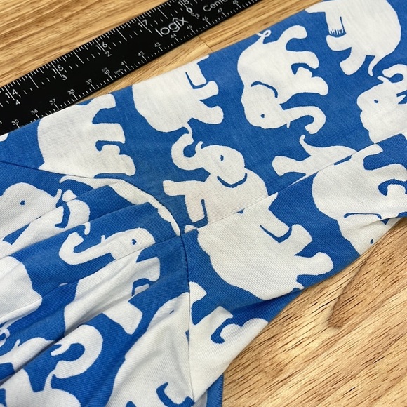 Lilly Pulitzer S Elephant Blue White 3/4‎ Sleeve Neck 100% Pima Cotton Dress - Picture 12 of 14